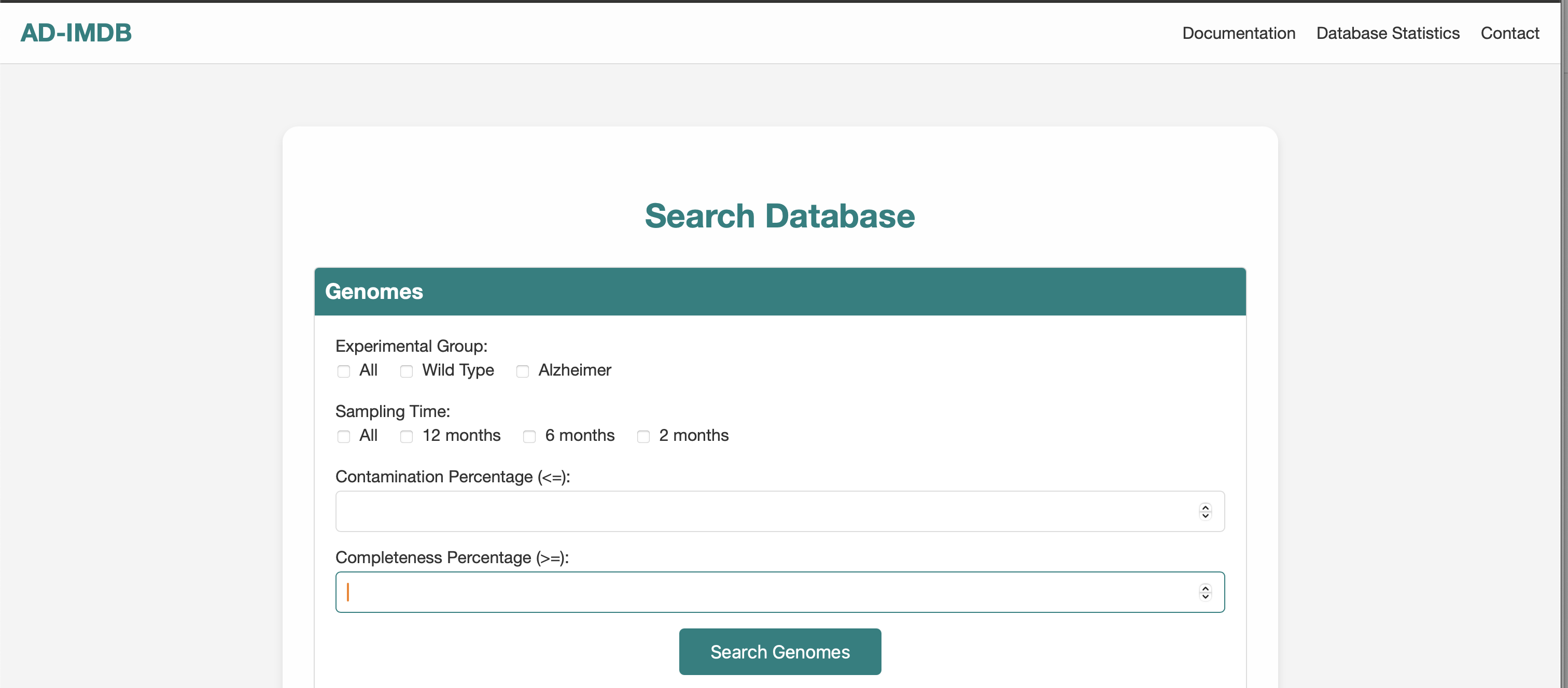 Genome Filter UI