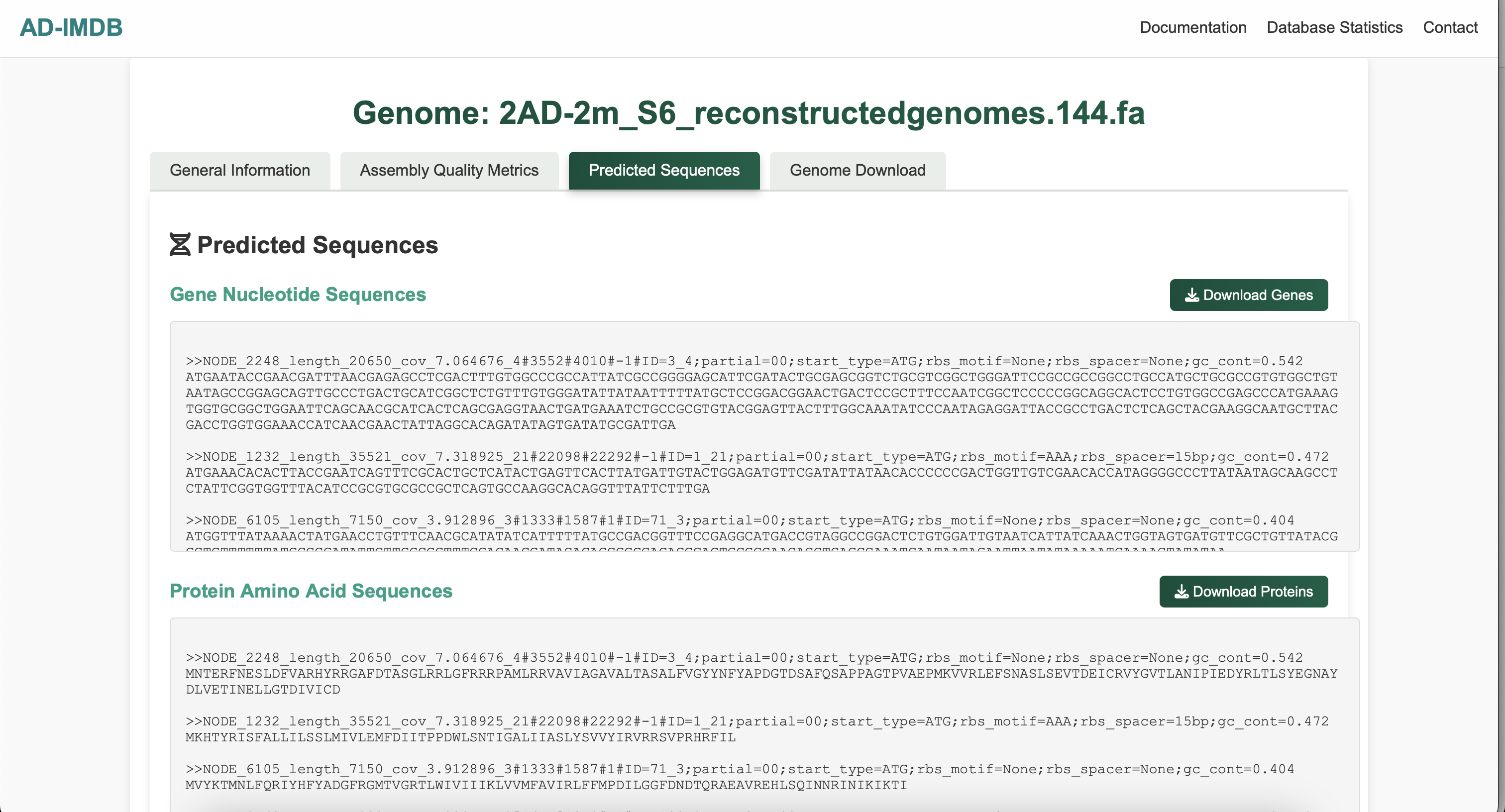 Predicted Sequences